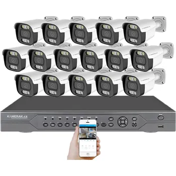 Kompletní kamerový systém PoE IP 16 kamerový set XM-1614B 4MPx, CZ menu