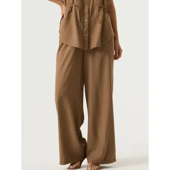 Dámské kalhoty Garcia široké kalhoty na gumu hnědé Velikost: XL