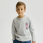 Reserved - Tričko s dlouhými rukávy a potiskem - světle šedá - 675IG-09X - 675IG-09X-146