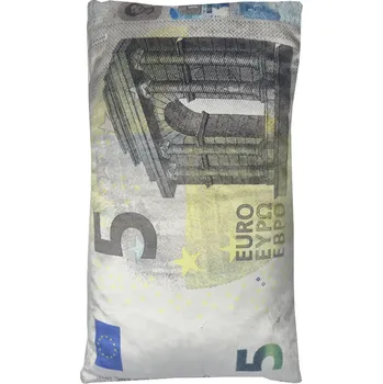 Polštář 4sleep Dekorační polštář bankovka 5 Eur 30 × 50 cm