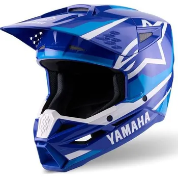 Helma na motorku Přilba S-M3 YAMAHA kolekce, ALPINESTARS (modrá/bílá) 2026 M