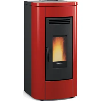 Krbová kamna Extraflame Klaudia Plus bordó, s rozvodem horkého vzduchu