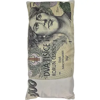 Polštář 4sleep Dekorační polštář bankovka 2000 kč 28 × 53 cm