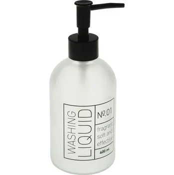 Dávkovač mýdla Bathroom Solutions, skleněný, bílý, 400 ml