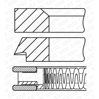 Auto-moto Sada pístních kroužků GOETZE ENGINE 08-424700-00