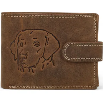Peněženka Pánská kožená peněženka hnědá - Diviley Kostas Pes hnědá