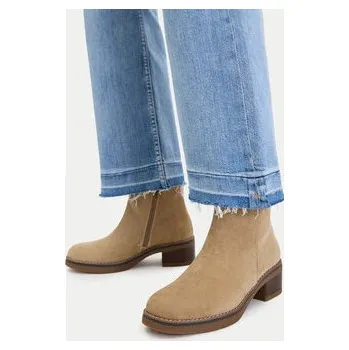 Dámské kozačky Polokozačky Clara Barson CEO-LM13355-X06 Béžová 39