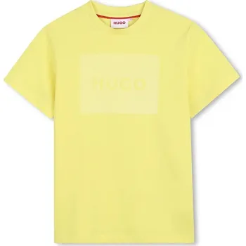 Chlapecké tričko Dětské bavlněné tričko HUGO G01200.162.174 žlutá 10X, vel. 162