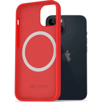 Pouzdro na mobilní telefon AlzaGuard Silicone Case Compatible with Magsafe pro iPhone 14 červený