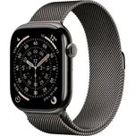 Apple Watch Series 11 Cellular 42mm Břidlicově šedý titan s břidlicově šedým milánským tahem