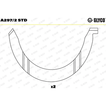 Kliková hřídel Distanční kotouč, kliková hřídel GLYCO A297/2 STD