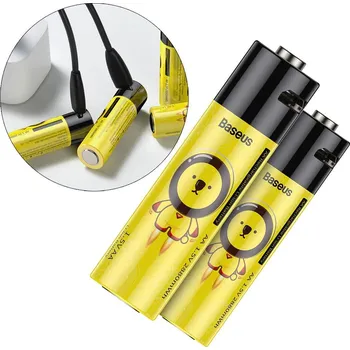 Pouzdro na mobilní telefon Baseus 2x AA, 1920mAh baterie s vestavěným micro USB nabíjecím portem černá a žlutá (PCWH000211)