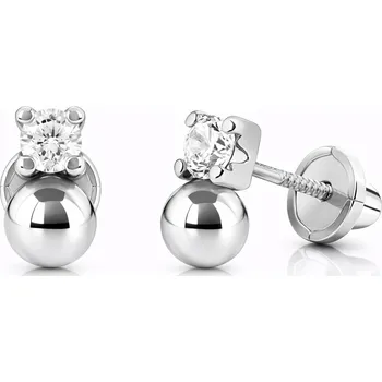 Náušnice Brilio Půvabné náušnice z bílého zlata se zirkony 14/254.851/17ZIR Esp White gold + 2 měsíce na vrácení zboží