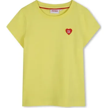 Chlapecké tričko Dětské bavlněné tričko HUGO G01047.114.150 žlutá 10X, vel. 114