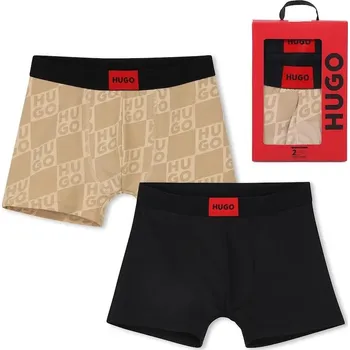 Pánské spodní prádlo Dětské boxerky HUGO 2-pack G01170.162.174 černá 99X, vel. 174