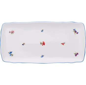 Český porcelán, a.s., Dubí Podnos čtyřhranný, 33 cm, rakouská házenka, Český porcelán