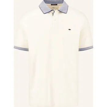 Pánská košile Fynch-Hatton Pánská Piqué Polokošile, krémová / tmavě modrá, 4XL