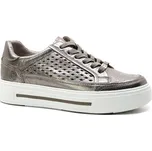 CAPRICE 9-23719-44 341 taupe metallic, dámské tenisky vel.39 (Dámské perforované tenisky na platformě, šíře G)