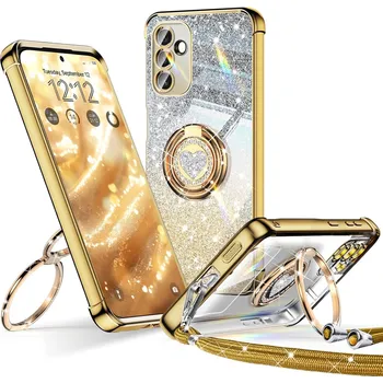 Pouzdro na mobilní telefon Samsung Galaxy A56 5G ochranné pouzdro se srdcem zlaté