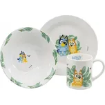 Dětská keramická jídelní souprava Bluey – talíř, miska a hrnek (3 ks), 88055