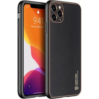 Pouzdro na mobilní telefon Dux Ducis Yolo Elegantní pouzdro vyrobené z měkké TPU a PU kůže pro iPhone 11 Pro černé