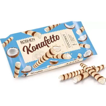 Oplatkové trubíčy s kokosem Konafetto 140g Roshen