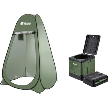 Chemické WC Holdcarp Set přenosného záchodu a hygienického stanu Portable Toi + Toilet & Shower Tent