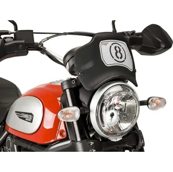 Auto-moto PUIG Plexi štít FRONTAL PLATE karbonový vzhled, 140.9177C