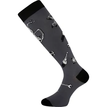 Chlapecké podkolenky šedé motorka Bivoj Fuski Boma Voxx