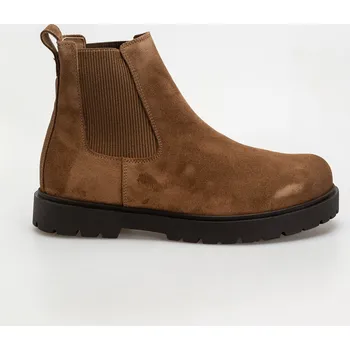 Pánská obuv Birkenstock Highwood Slip On Suede Leather Regular (dark tea) 45, hnědá