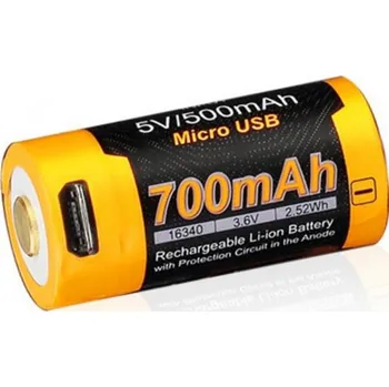 Elektronika Fenix USB (Li-Ion) RCR123A 700mAh High Current baterie