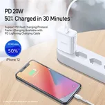 BOROFONE Dux Ducis cestovní nabíječka C60 - typ C - PD QC 3.0 20W 3A s kabelem typ C do bleskově bílé