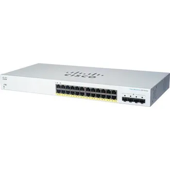 Switch Cisco switch CBS220-24FP-4G (24xGbE,4xSFP,24xPoE+,382W) CBS220-24FP-4G-EU