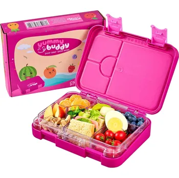 Svačinový box Ecosa Yummy Buddy dětský box na svačinu fialová