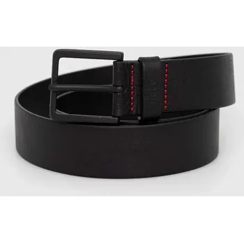 Opasek Kožený pásek HUGO 50494208 černá 99X, vel. 95