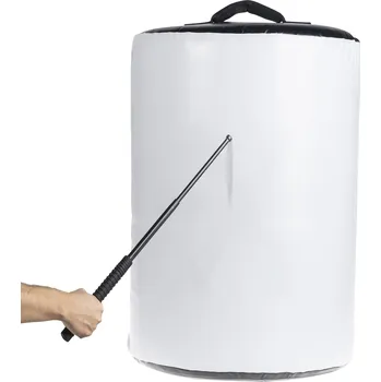 Lapa na box a MMA Půlkulatý štít TITAN pro obušek 2v1 - SCUTUM - bílá