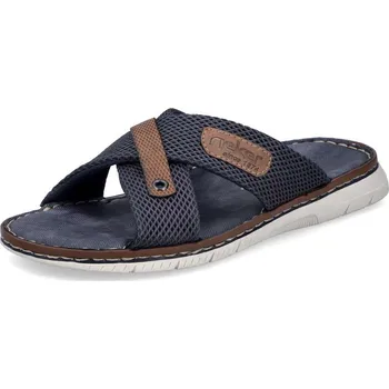 Pánské pantofle Pánské nazouváky RIEKER 21340-14 modrá S6 42