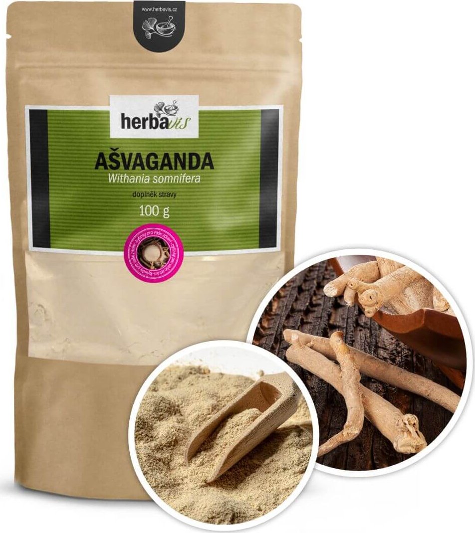 Herbavis Ašvaganda (Withania Somnifera) – Jemně mletý kořen, 100 g MINI