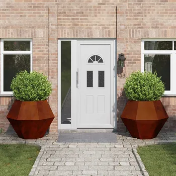 Truhlík Truhlík 2 pcs Rezavá 100 x 100 x 80 cm Povětrnostně odolná ocel