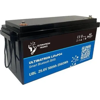 Trakční baterie LiFePO4 akumulátor Ultimatron UBL-24-100-PRO Smart BMS 25,6V 100Ah