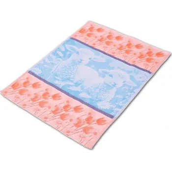 Utěrka UTĚRKA ŽAKÁRSKÁ VELIKONOČNÍ OVEČKY 50x70 tyrkysovo oranžová