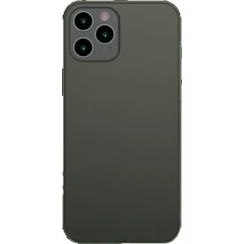 Pouzdro na mobilní telefon Baseus Pouzdro z matného skla Pevné pouzdro s pružným rámečkem iPhone 12 Pro Max tmavě zelené (WIAPIPH67N-WS06)