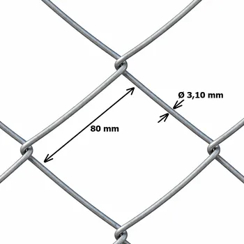 Pletivo Pletivo oborové, výška 100 cm, oko 80x80 mm, drát 3,1 mm, pozinkovaný drát, délka 10 m
