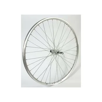 Ráfek na kolo Výplet 622/28" zadní, ráfek dvoustěnný stříbrný, náboj stříbrný pro 6-7 kolečko RU 36