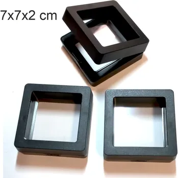 Plastová krabička s pružnou fólií M - černá-průhledná