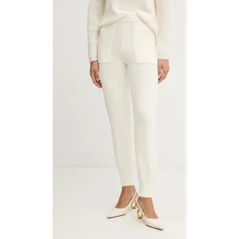 Dámské kalhoty Kalhoty s příměsí vlny Twinset 252TT3452 béžová 01X, vel. S