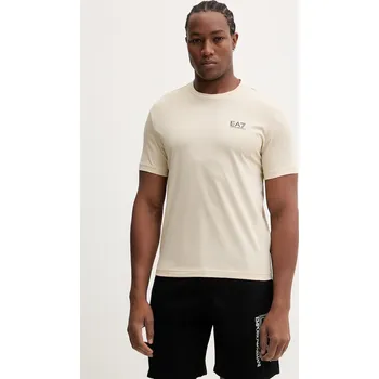 Pánské tričko Bavlněné tričko EA7 Emporio Armani AF10375.7M000567 béžová 80X, vel. XXL