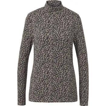 Dámská halenka 693363 - Tchibo - Halenkové triko se stojáčkem a potiskem - pro ženy - vel. XXL 52/54 - barva: černá/s potiskem