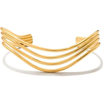 Náramek Náramek z pevné oceli vrstvený zlatý