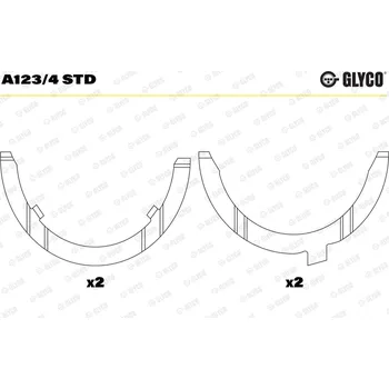 Kliková hřídel Distanční kotouč, kliková hřídel GLYCO A123/4 STD